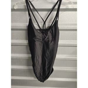 Speedo Womens Swimsuit One Piece Crossback Large Black NWT